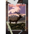 thumbnail image 3 of Rocky Mountain National Park, Colorado, Elk and Sunset (12x18 Wall Art Poster, Room Decor), 3 of 3