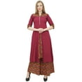 thumbnail image 1 of Phagun Robe Kurta Indienne pour Femmes Bordeaux en Ligne avec Palazzo-20, 1 of 6