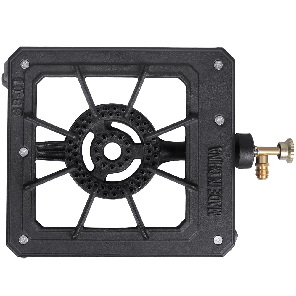 TOPCHANCES Portable Stove Single Burner Cast Iron Propane Camping Stoves LPG Gas Cooker (Regulator Hose not included)