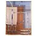 thumbnail image 2 of Herbert 100% Mulberry Silk Scarf | 180x65cm Hand-Printed Shawl | Ultra-Light 45g Wrap,180x65cm,Brown Gray, 2 of 5