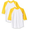 thumbnail image 2 of Soffe Boys Baseball Jersey T-Shirt, White Gold 2 Pack , Small, 2 of 3