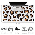 thumbnail image 5 of Long Mouse Pads for Desk,Black and Orange Of Leopard Print Desk Mats on Top Of Desks, Desk Mouse Pad Extra Large with 3mm Non-Slip Base and Stitched Edge for Gaming,Office,Work,Home 47.3"x23.6", 5 of 6