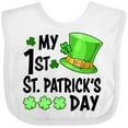 thumbnail image 3 of Inktastic My 1st St. Patrick's Day Green Top Hat and Clovers Boys or Girls Baby Bib, 3 of 4