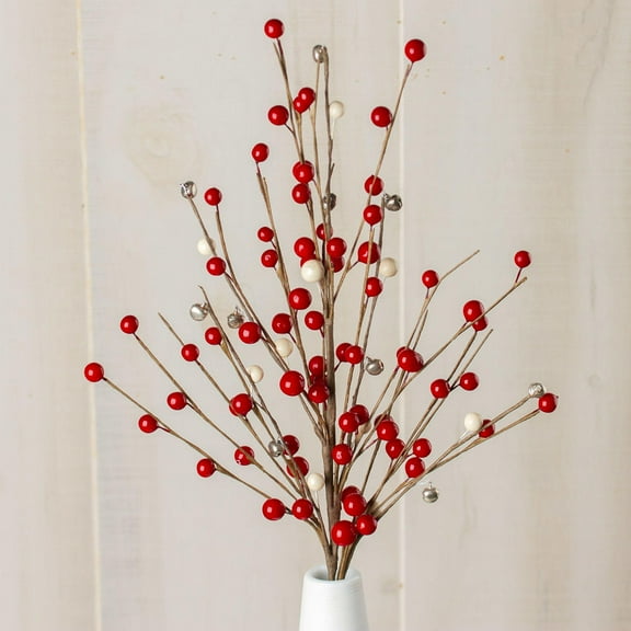 3 Artificial Berries and Bells Picks: Add a Festive Touch to Your Décor