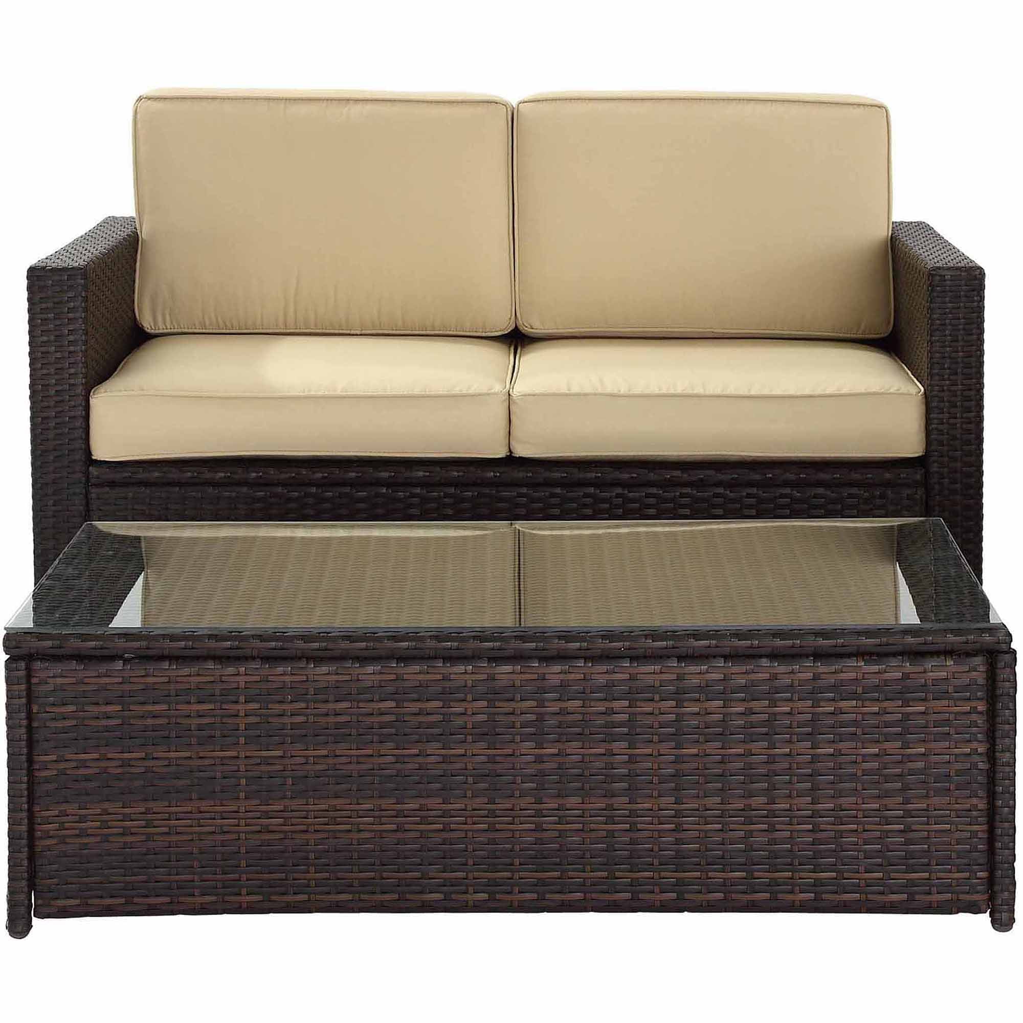 Crosley Furniture Palm Harbor 2 Piece Outdoor Wicker Seating Set Crosley Furniture Palm Harbor 2 Piece Outdoor Wicker Seating Set Com