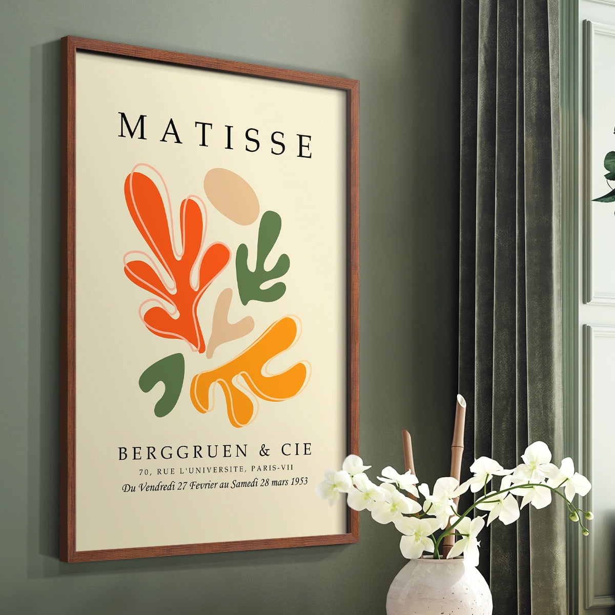 Matisse CCCXXXVIII in Brown Solid Wood 11 x 14 Framed Print