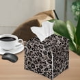 thumbnail image 2 of ZUXONGSY Leopard Print Square Tissue Box Covers PU Leather Tissue Cube Box Cover Modern Decorative Tissue Box Organizer Easy to Clean Tissue Box for Car Home Bathroom, 2 of 7