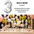 thumbnail image 4 of Cateissary 16 pulgadas Tamaño grande Oro Plata Rosa Oro Número Globo Cumpleaños Decoraciones para fiestas de bodas Globos de aluminio Niño Niño Juguete Kits de decoración para fiestas plata tres Cateissary HA002665-13, 4 of 6