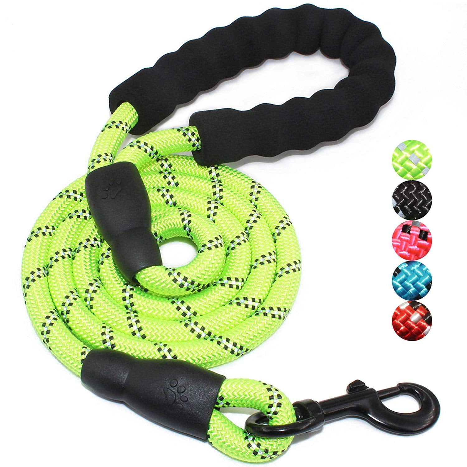 5 FT Strong Dog Leash with Comfortable Padded Handle and Highly
