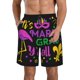 thumbnail image 1 of Balery Mardi Gras with Flamingo Traje de Baño Estilo Hawaiano para Hombre, Shorts de Secado Rápido con Bolsillos-Large, 1 of 6