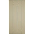 thumbnail image 6 of Ekena Millwork 23 1/2"W x 48"H Rustic Four Board Spaced Board-n-Batten Sandblasted Faux Wood Shutters (Per Pair), Primed Tan, 6 of 11