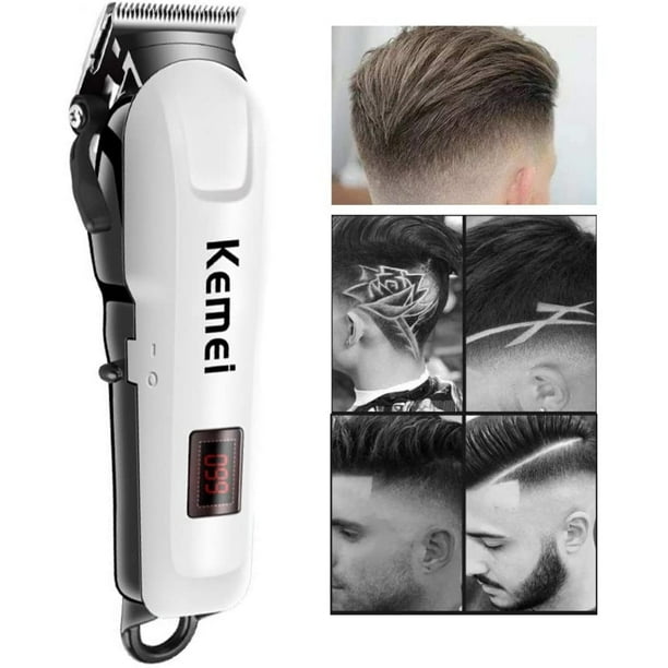 Ban verdwijnen aanpassen Professional Electric Hair Clipper Rechargeable Men's Trimmer LCD Cordless  Haircut Machine Barber Shop Shaver - Walmart.com