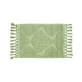 thumbnail image 3 of Jean Pierre Ricardo Cotton Fringe 17 x 31 in. Bath Rug, Sage Green, 3 of 9