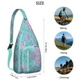 thumbnail image 3 of Boho Waterproof Hiking Sling Backpack for Women – Retro & Rustic Lightweight Crossbody Bag with Adjustable Strap, Floral Chest Bag for Travel, Outdoor Adventures & Everyday Use, 3 of 4