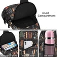 thumbnail image 4 of Sling Backpack,Black Halloween Skull Book Pattern Sling Bag with Water Bottle Holder,Waterproof Sling Bag for Men/Women with Headphone Jack for Hiking,Travel, 4 of 6
