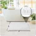 thumbnail image 2 of OEAKAY Soft Chenille Bath Mat Bathroom Rug,Non Slip Absorbent Shower Mats,Washable Shaggy Bathtub Bath Rugs Room Entryway,16"x24", White, 2 of 7