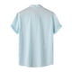 thumbnail image 4 of pstuiky camisetas de hombre, Camisa informal de manga corta con cuello vuelto y cuello redondo de color liso para hombre camisas casuales para hombre m, 4 of 9