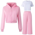 thumbnail image 3 of Girls Outfits Size 6 Graphic Long Sleeve Sweatshirt Tops Elastic Pants Jogger Comfy Children Fall Winter Clothes, 3 of 9
