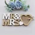 thumbnail image 3 of Hzzsbu Mr & Mrs Heart Wedding Picture Frame, Wooden LOVE Photo Frame for Engagement Newlyweds, 3 of 7