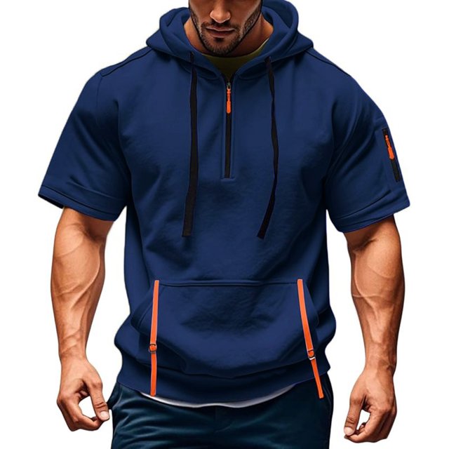 pstuiky camisetas para hombre, Camisa de verano de manga corta con botones y cuello alto para hombre ropa de hombre m
