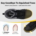 thumbnail image 4 of Fittington Men's Winter Boots Fleece Lining Warm Snow Boots Non-Slip and Water Resistant Wide Fit Ankle Boots 11 Wide, 4 of 10
