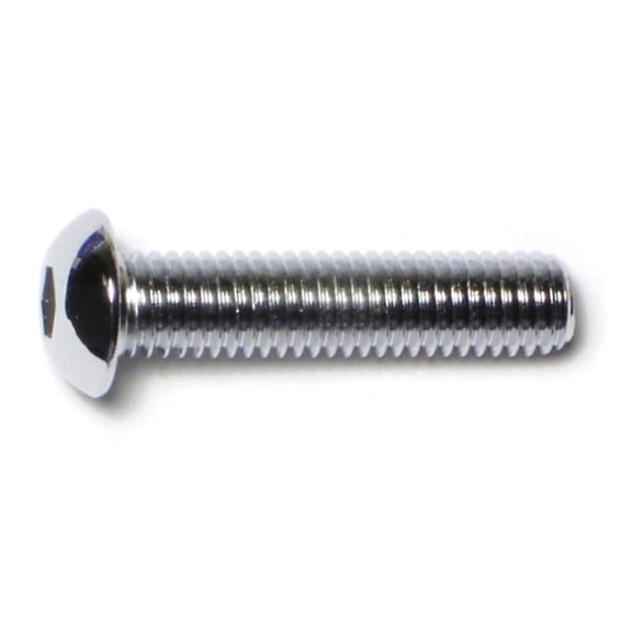 8mm-1.25 x 35mm Chrome Class 10.9 Button Head Hex Socket Cap Screws (10 pcs.)