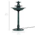 thumbnail image 7 of Best Choice Products 3-Tier Indoor/Outdoor Polyresin Pedestal Bird Bath Fountain Decor w/ Pump - Green, 7 of 7