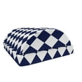 thumbnail image 1 of Blue Foot Rest, Classical Old Fashioned Checkered Pattern Geometric Diagonal Skewed Squares, Non-Slip Backing Adjustable Ergonomic Memory Foam Leg Support for Office, Navy Blue and White, by Ambesonne, 1 of 5