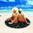 thumbnail image 5 of Taicans Round Beach Towel Microfiber Beach Towels Oversized Round Hawaiian Beach Blanket Sand Free Quick Dry Hippie Boho Circle Bath Towel Absorbent Tropical Meditation Rug Yoga Mat A, 5 of 5