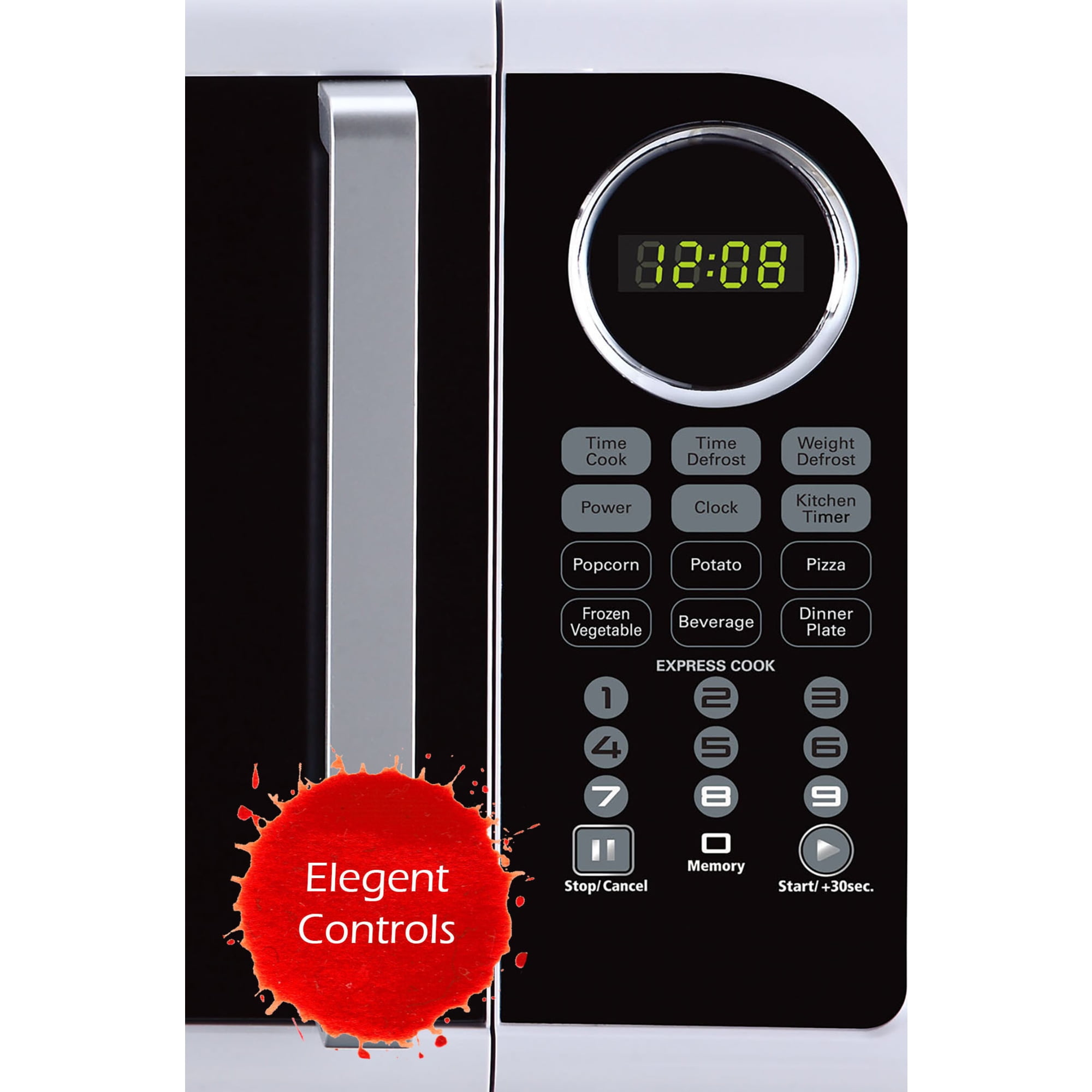 BLACK+DECKER EM925ACP-P1 0.9 Cu. Ft. Microwave With Pull Handle, White