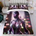 thumbnail image 4 of Gwen, la Mujer Araña Conjunto de sábanas temático, trío de piezas, cómodo y amigable con la piel, diseño único, regalo de decoración para el hogar para familiares, amigos y fans,173cm *218cm, 4 of 6