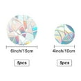 thumbnail image 2 of Dusknt Big Promotion 2 Sizes Large Circle Window Clings Static Rainbow Glass Stickers Window Glass Decals Decorations Non Adhesive Vinyl for Stop Birds(4 Inch/6 Inch), 10Pcs Static Window Film, 2 of 5