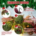 thumbnail image 3 of 26" Christmas Teardrop Swag with Fairy Lights, Battery Operated Artificial Pre-lit Decorative Teardrop Wreath for Front Door, Stairs, Window Wall, Xmas Décor, 3 of 9