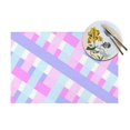 thumbnail image 4 of YFYANG Washable Heat-Resistant Placemats, 70% PVC/30% Polyester, Colourful Checked Stripes Kitchen Table Mat, 12" x 18" 1 Piece, 4 of 6