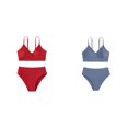 thumbnail image 1 of (2-Pack) Rinsvye Girls Cartoon Beach Sun Bikini 3 Piece Swimsuit Sets With Tankini Rash Guard And Skirt For Summer Pool, 1 of 3