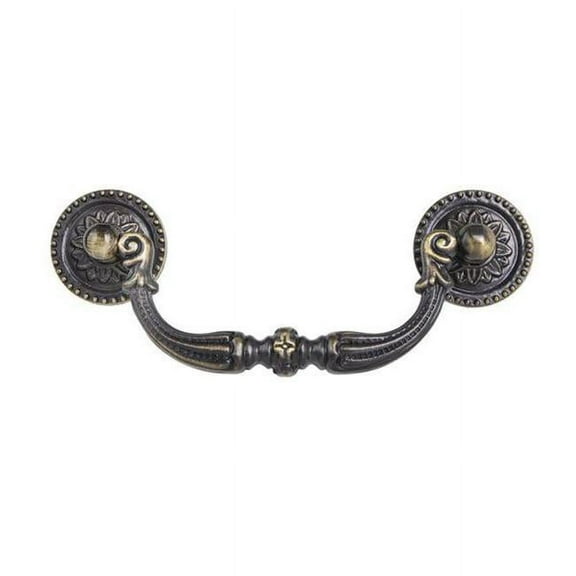 Utopia Alley HW131PLAB021 Medici Drop Pull  Antique Brass  3.78 inch Center To Center