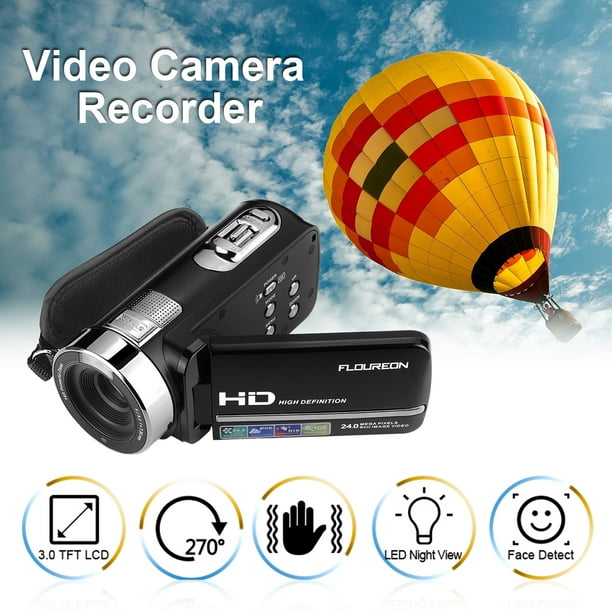 Floureon 1080P FULL HD Portable Digital Video Camera 3.0 TFT LCD 24MP