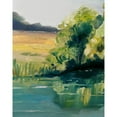 thumbnail image 3 of Boho Hue Studio 15x18 Black Modern Framed Museum Art Print Titled - Landscape Along a River, 3 of 5