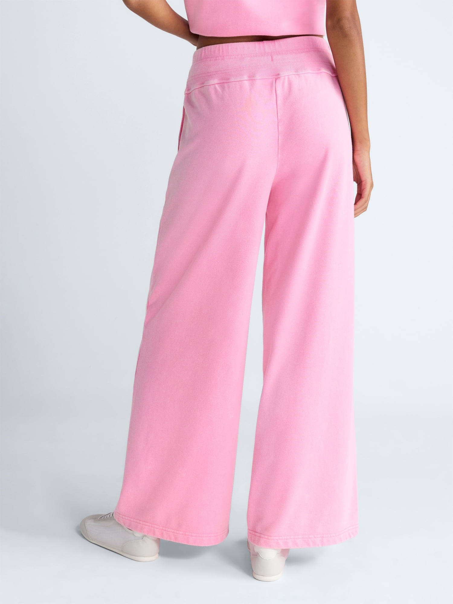 Scoop Women's Pleated Wide-Leg Sweatpants, 29'' Inseam, Sizes XS-XXL