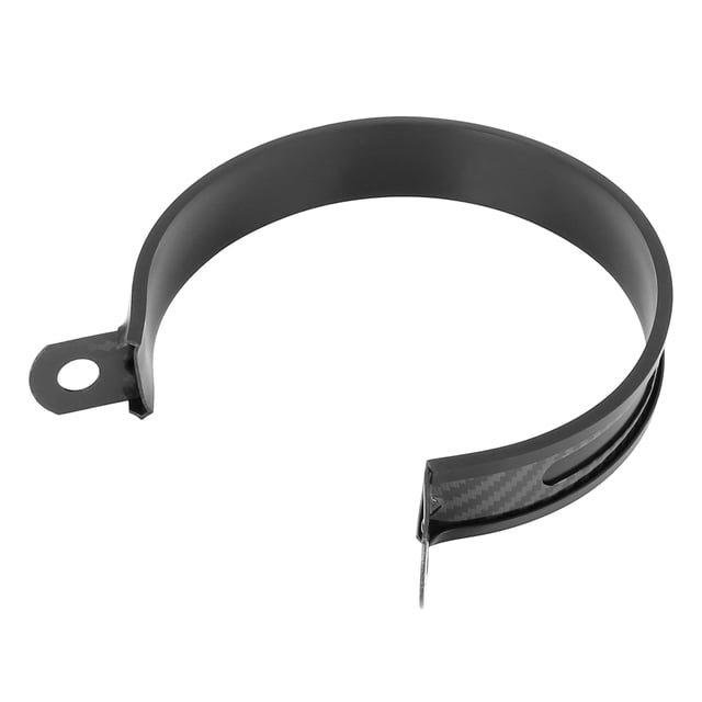 Negro 100mm/3.94" Duradero Escape Abajo Tubo Abrazadera para Motocicleta