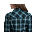 thumbnail image 2 of Women's Windowpane Plaid Print Long Sleeve Snap Western Shirt - 01-050-0101-1070 BU   US, 2 of 2