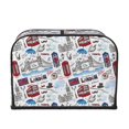 thumbnail image 2 of Zufioo London Landmark2 Universal Four Slice Toaster Cover,Quilted Toaster Appliance Dust-proof Cover For Kitchen Small Appliance(Cover only), 2 of 7