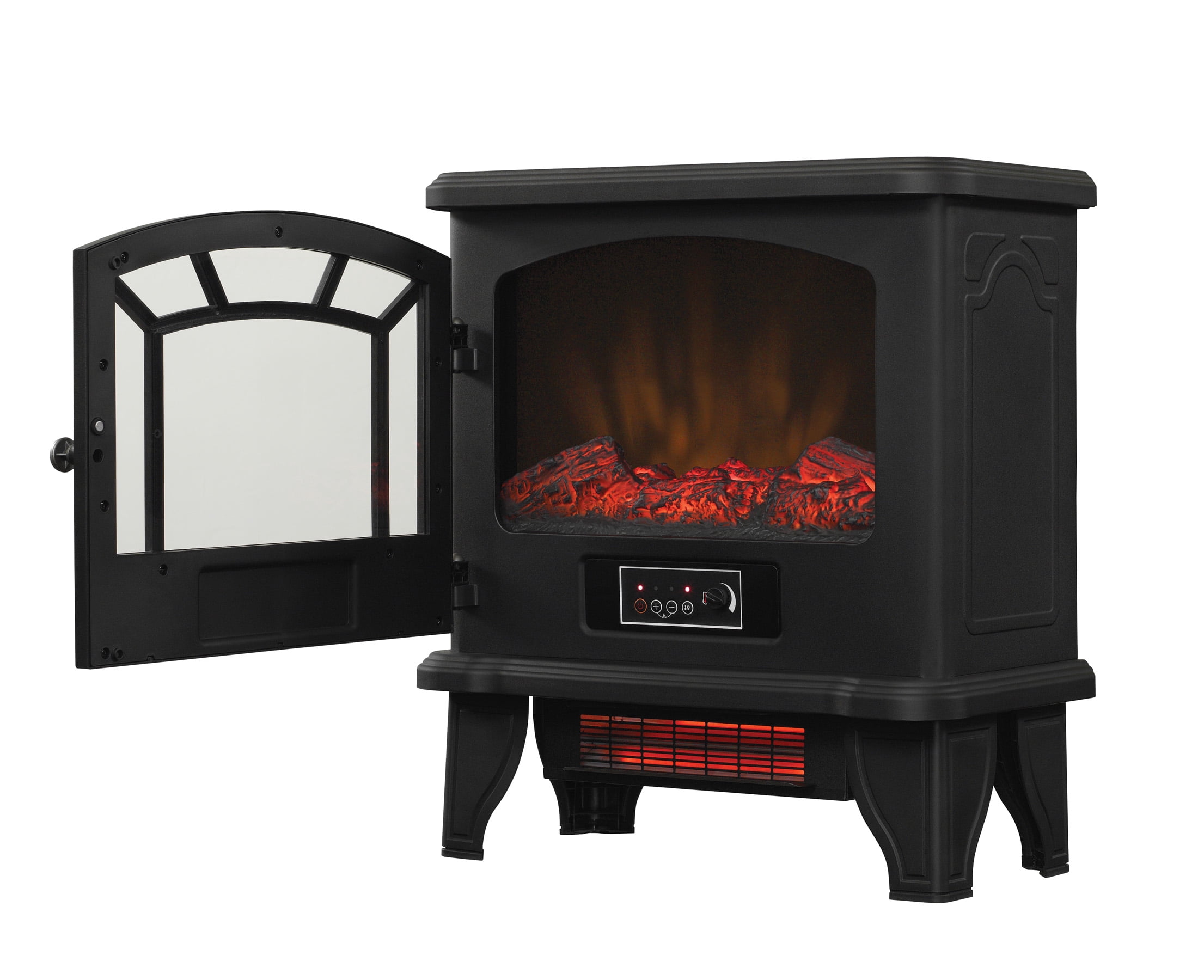 duraflame® Infrared Quartz Electric Fireplace Stove Heater, Black