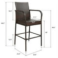 thumbnail image 6 of Al Fresco Outdoor Bar Stools Set of 2, Patio Wicker Counter Stools, 6 of 8