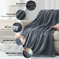 thumbnail image 6 of Howarmer Large Dark Gray Throw Blankets, Twin Size Soft Lightweight Flannel Fleece Blanket, 60" x 80", 6 of 6