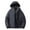 Gray, variant on Waterproof Jackets for Men Women Warm Graphene Lining Parkas Windproof Hooded Winter Coats Unisex Ski Jacket with Zipper Pockets Dark Blue M