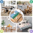 thumbnail image 4 of Blue Bigfoot and Guitar Pattern Square Tablecloth,Waterproof Square Table Cover,Wipeable Spillproof Washable Table Cover for Home Kitchen Party Decor 60"x60"(152x152cm), 4 of 6