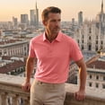 thumbnail image 6 of Polo Shirts for Men Stylish Collared Short Sleeve Ice Silk Top Fitness Moisture Wicking Quick Dry Work Blouse, 2XL, 6 of 9