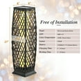 thumbnail image 2 of Gymax 2-Piece Solar-Powered Outdoor Floor Lamps IP65 Waterproof w/ Auto On/Off Light Mix Brown, 2 of 10