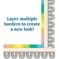 thumbnail image 6 of Carson-Dellosa 108502 Straight Borders, Rainbows, 3" X 3 Ft, Black/white/cream, 12/pack, 6 of 7